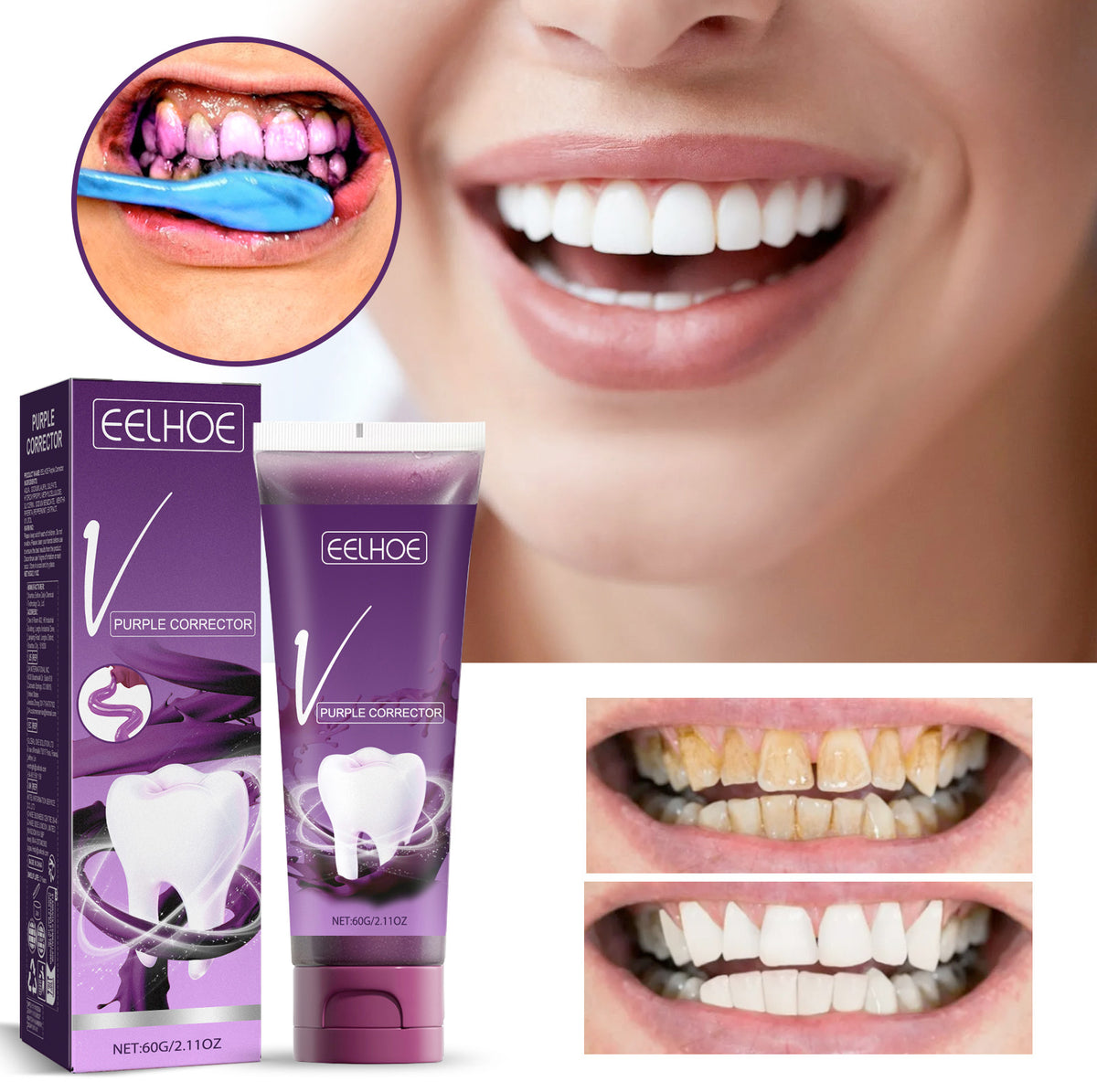 Purple Tone Whitening Toothpaste - 60g