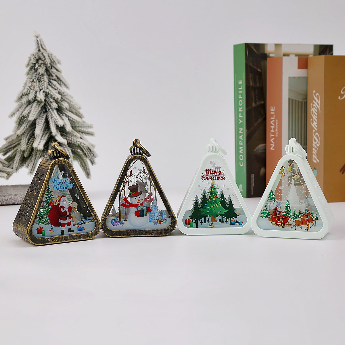 Retro Electric Candle Lamp Christmas Decorations Luminous Ornaments
