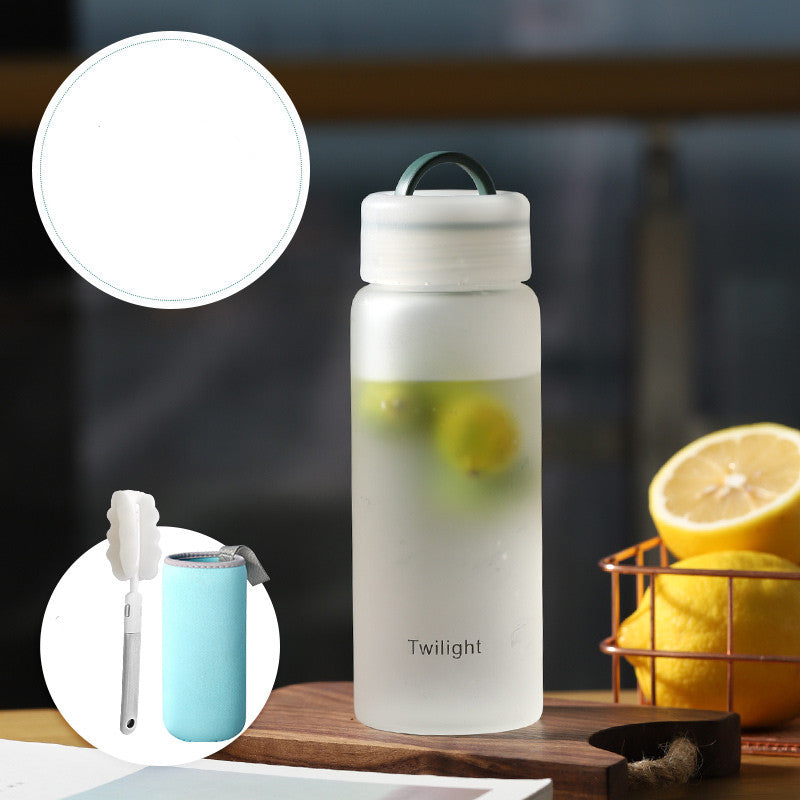 Portable Heat-Resistant Glass Mug for Student and Home Use