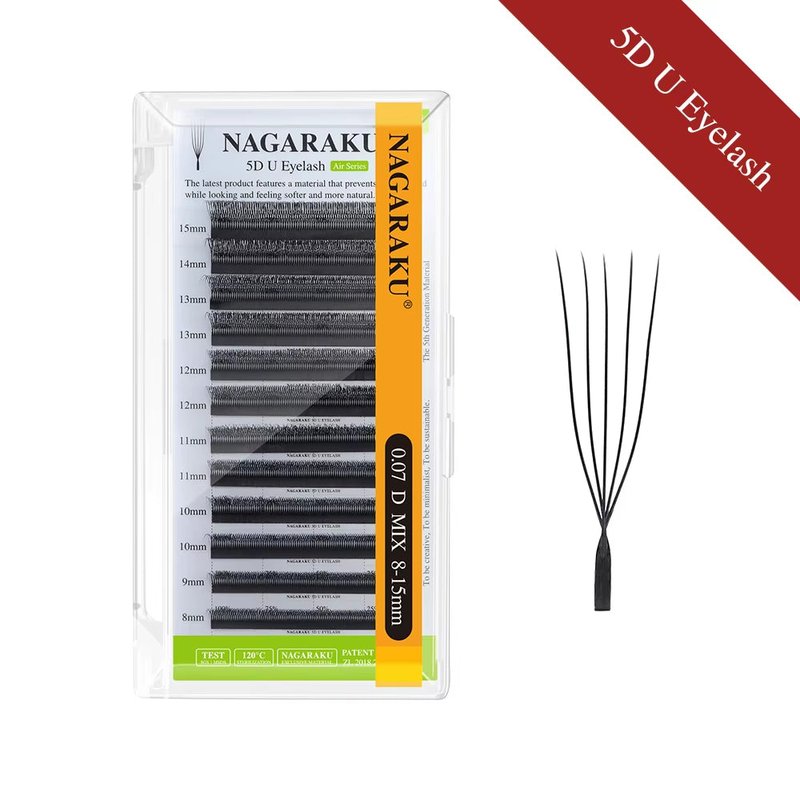 False Eyelashes with U-Shaped Leaf Grass Design - Multiple Styles & Sizes