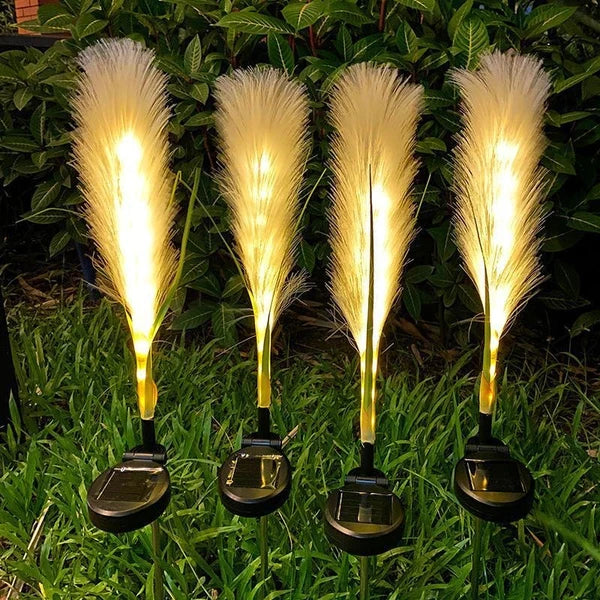 Solar Garden Lights - Waterproof Flower Decorative Lighting, 4 Pack