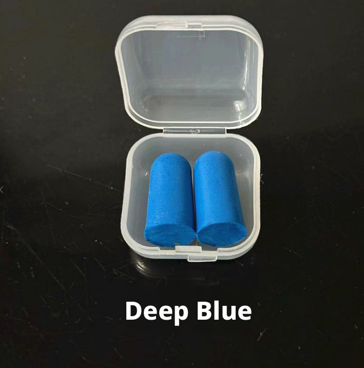 Slow Rebound Sponge Earplugs Sky Blue 1 Pair - Moldable Foam Ear Protection