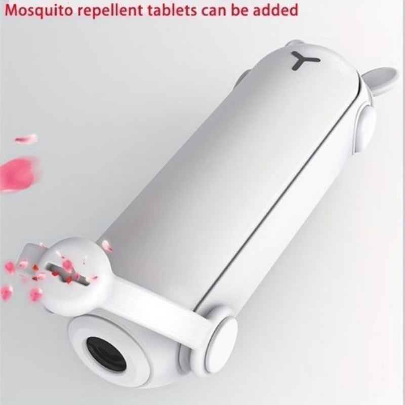 3-in-1 Portable Foldable Handheld Fan with USB Flashlight & Power Bank