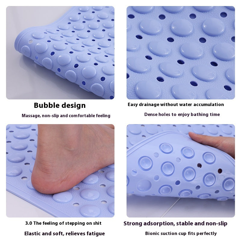 Non-slip Bathroom Floor Mat with Suction Cups - Waterproof and Drop Proof