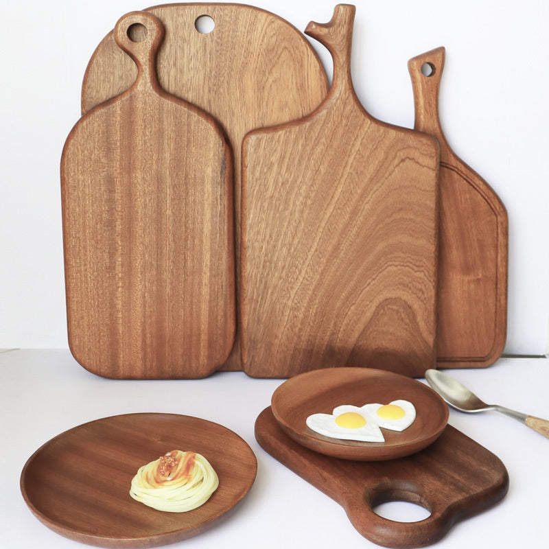 Wooden Vegetable Cutting Board with Handle - Kitchen Food Prep Board
