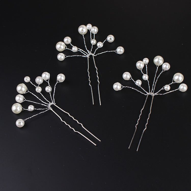 Korean Style Pearl Hairpin Set for Bridal & Special Occasions