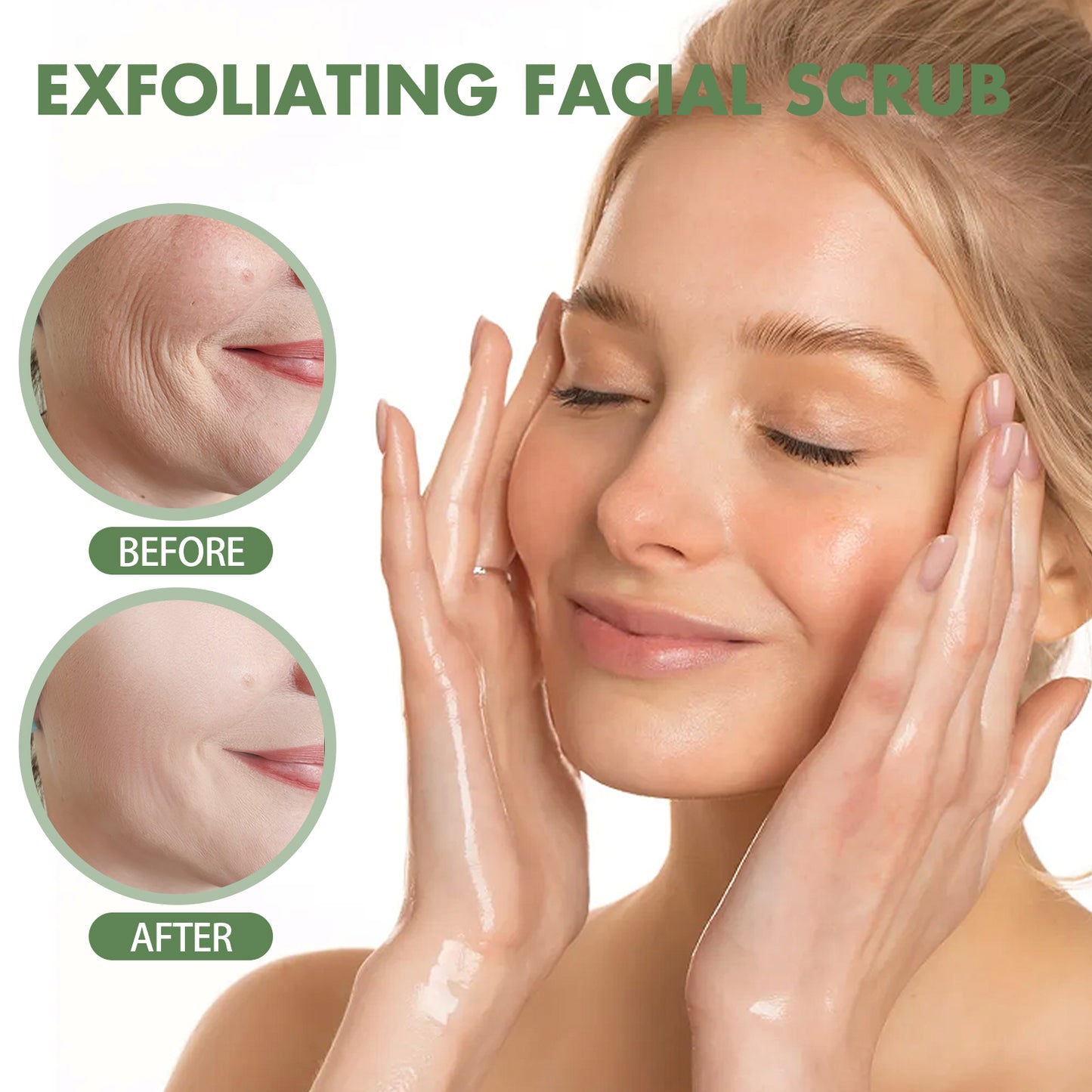 Exfoliating Facial Scrub - Deep Cleaning & Firming Skin Care Cream