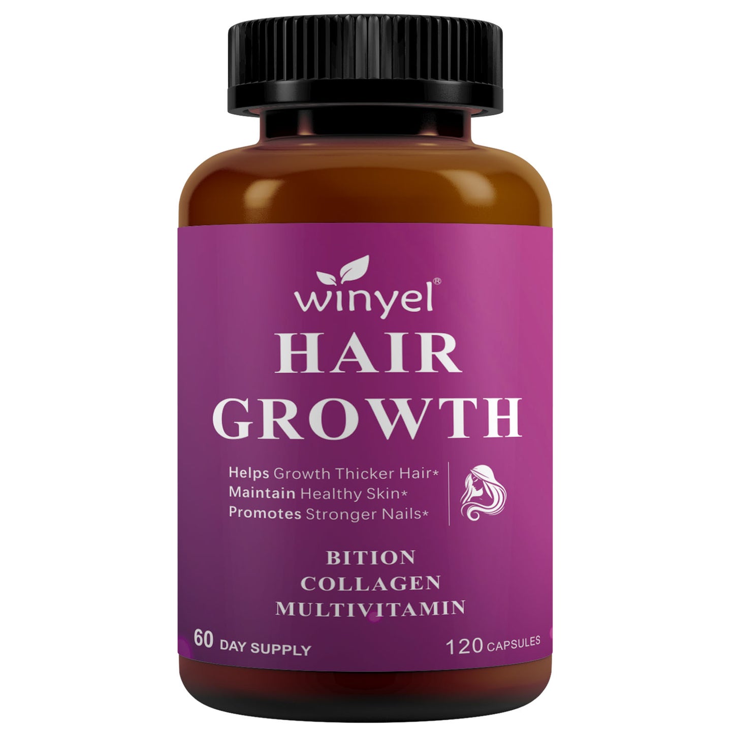 Hair Growth Supplement with Biotin, Collagen & Saw Palmetto for Hair & Nails