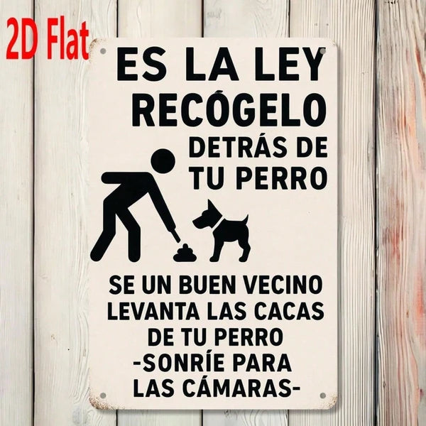 Dog Poop Reminder Sign - Spanish 'Por Favor Limpie El Excremento'