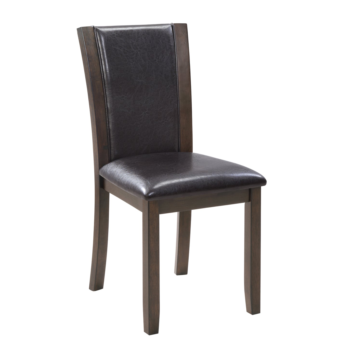 Wooden Dining Chairs Set of 4 with Padded Seat - Dark Walnut