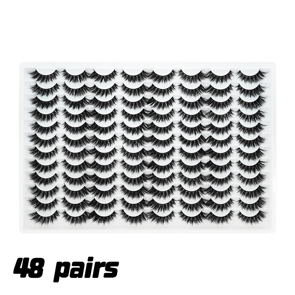 3D False Eyelashes - Multi-layered Realistic Soft Black Lashes