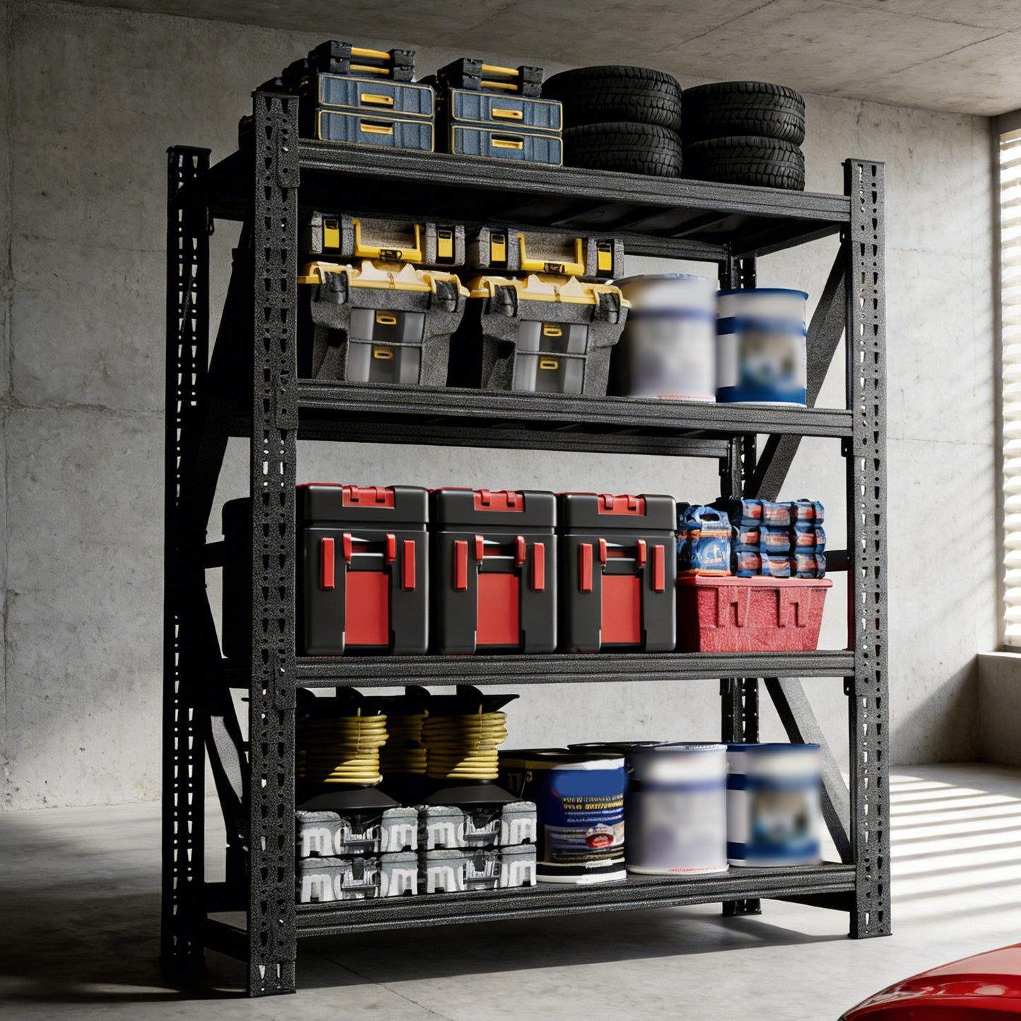 Heavy Duty Metal Adjustable Garage Shelves, 4000LBS Storage Rack 69 H