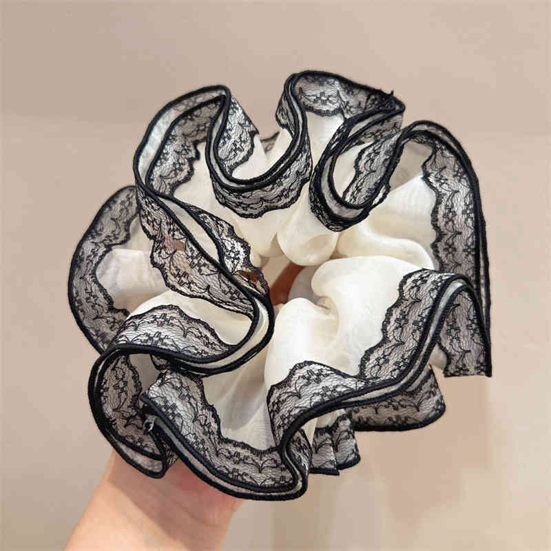 Organza Lace Hair Ring - Elastic Ponytail Holder