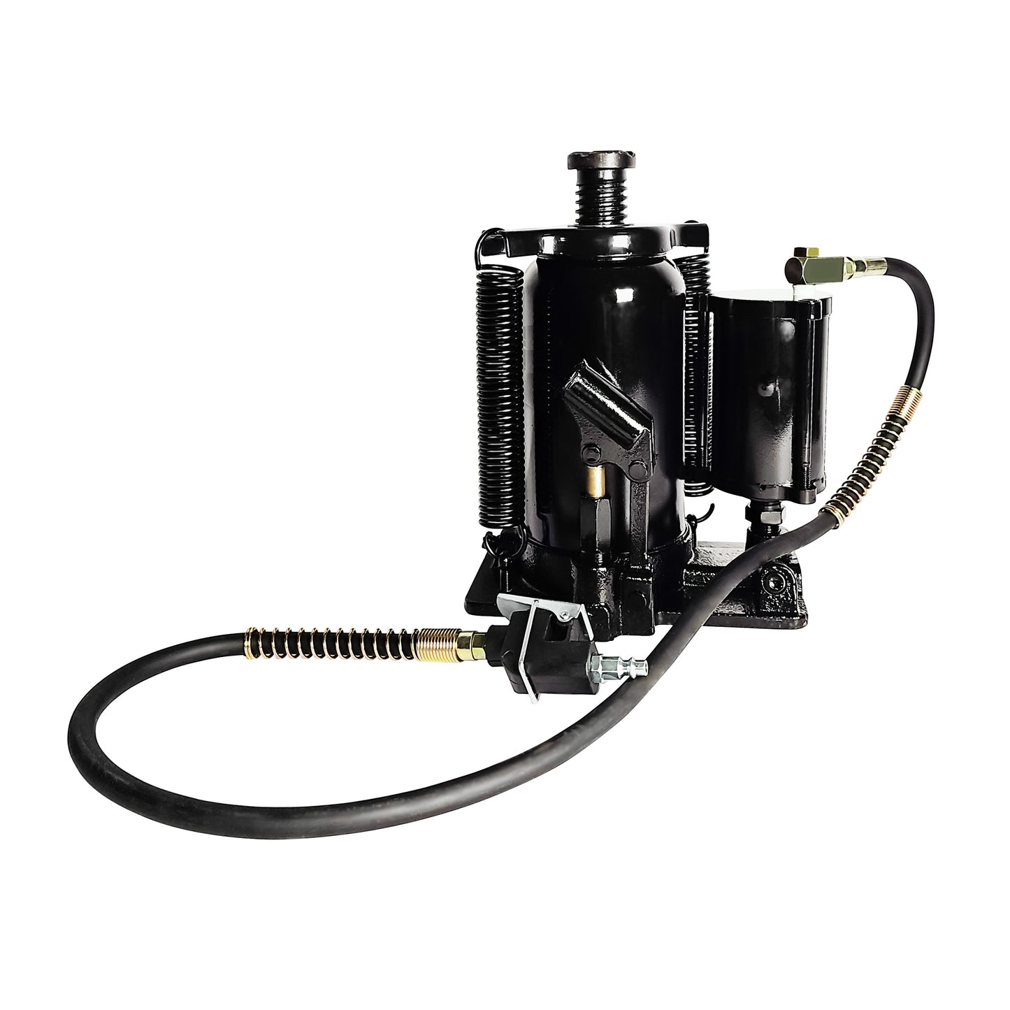 20 Ton Air Hydraulic Bottle Jack with Adjustable Height & Air Pump - Heavy Duty Steel