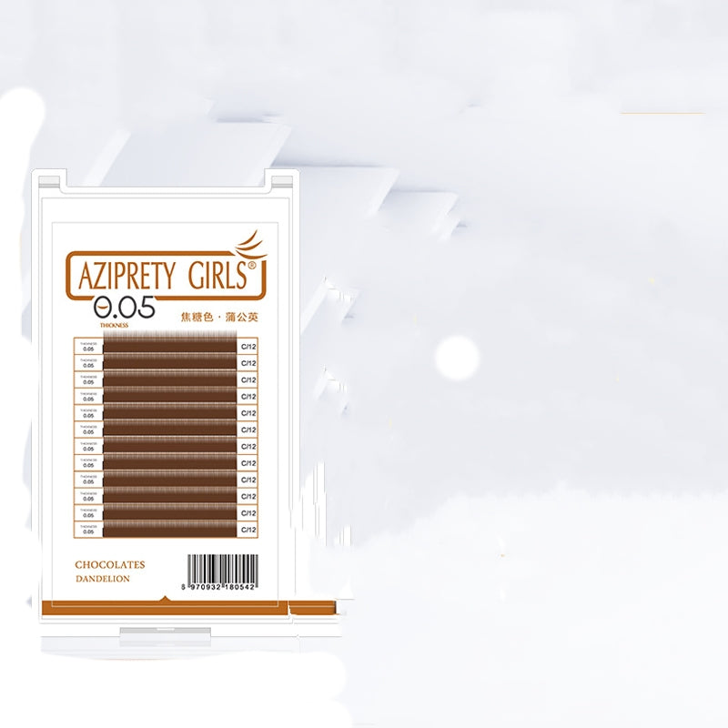 False Eyelashes Deep Coffee Style 8mm-12mm Thickness & Length Variations