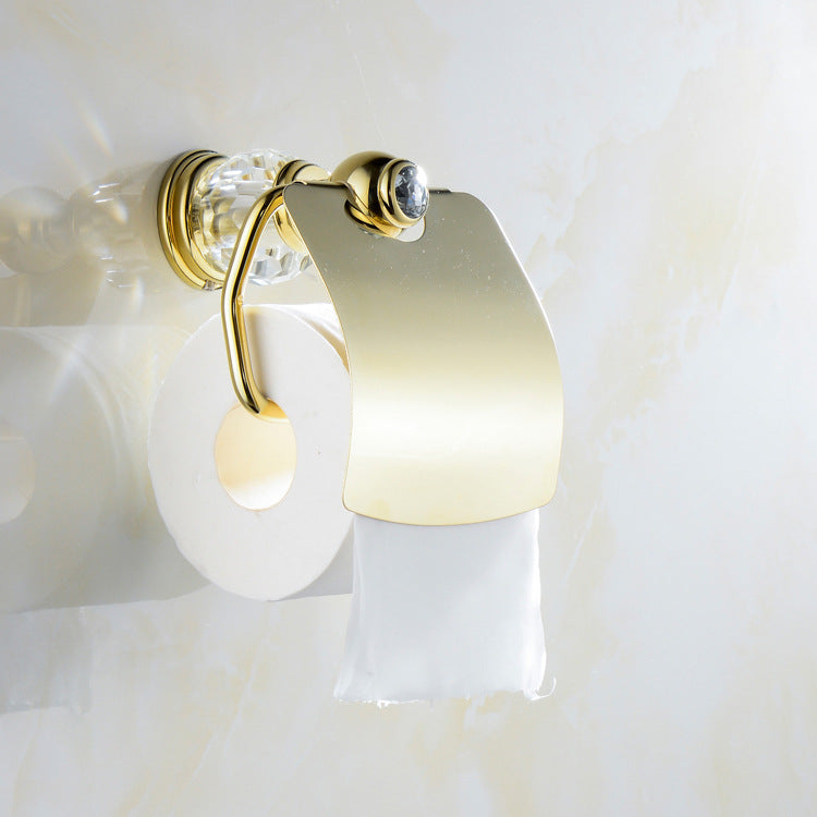 Gold & Chrome Toilet Paper Towel Holder Bathroom Wall Mount Copper Finish