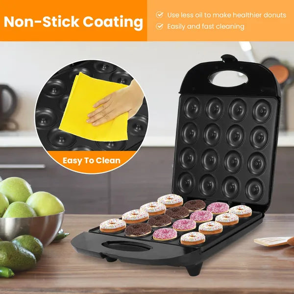 Mini Donut Maker for Kids - 16 Donuts, Non-Stick Coating