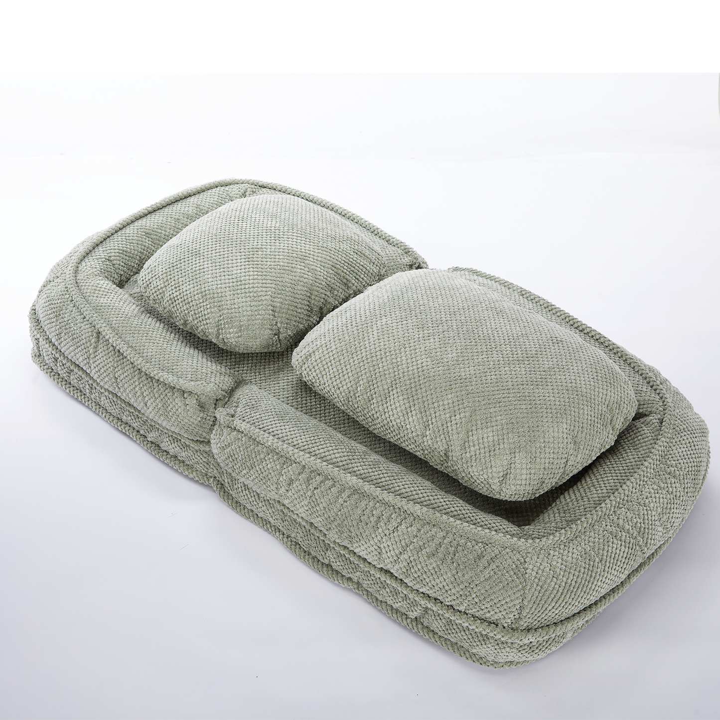Adjustable Human Dog Bed Lazy Sofa Couch with Foldable Seat Green