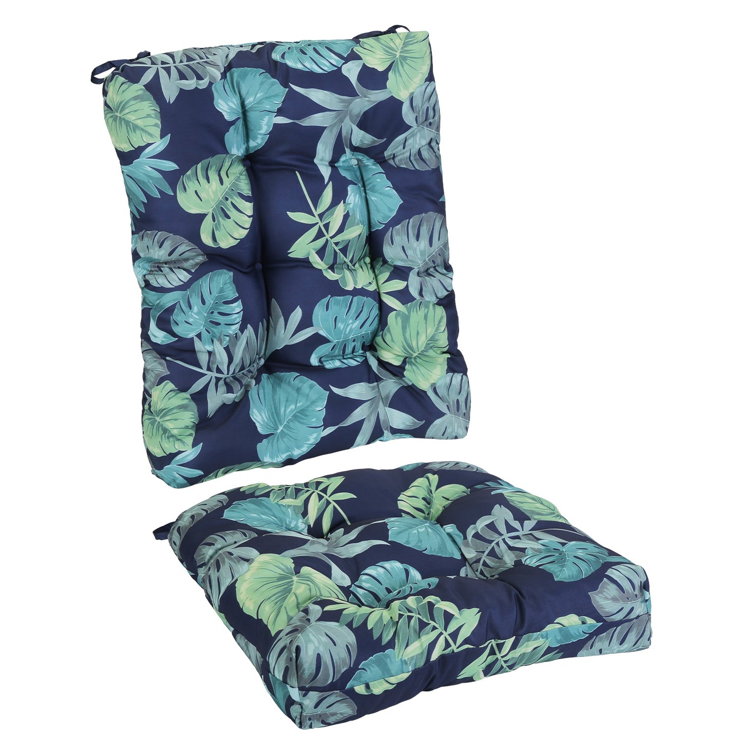 2-Piece Waterproof Rocking Chair Cushion Set with Non-Slip Ties