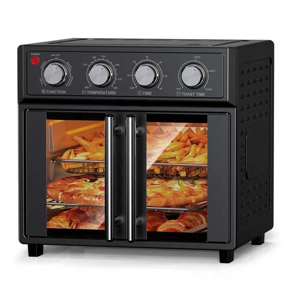 29.5 Quart Extra Large Air Fryer Toaster Oven with French Door - Multifunction Kitchen Appliance