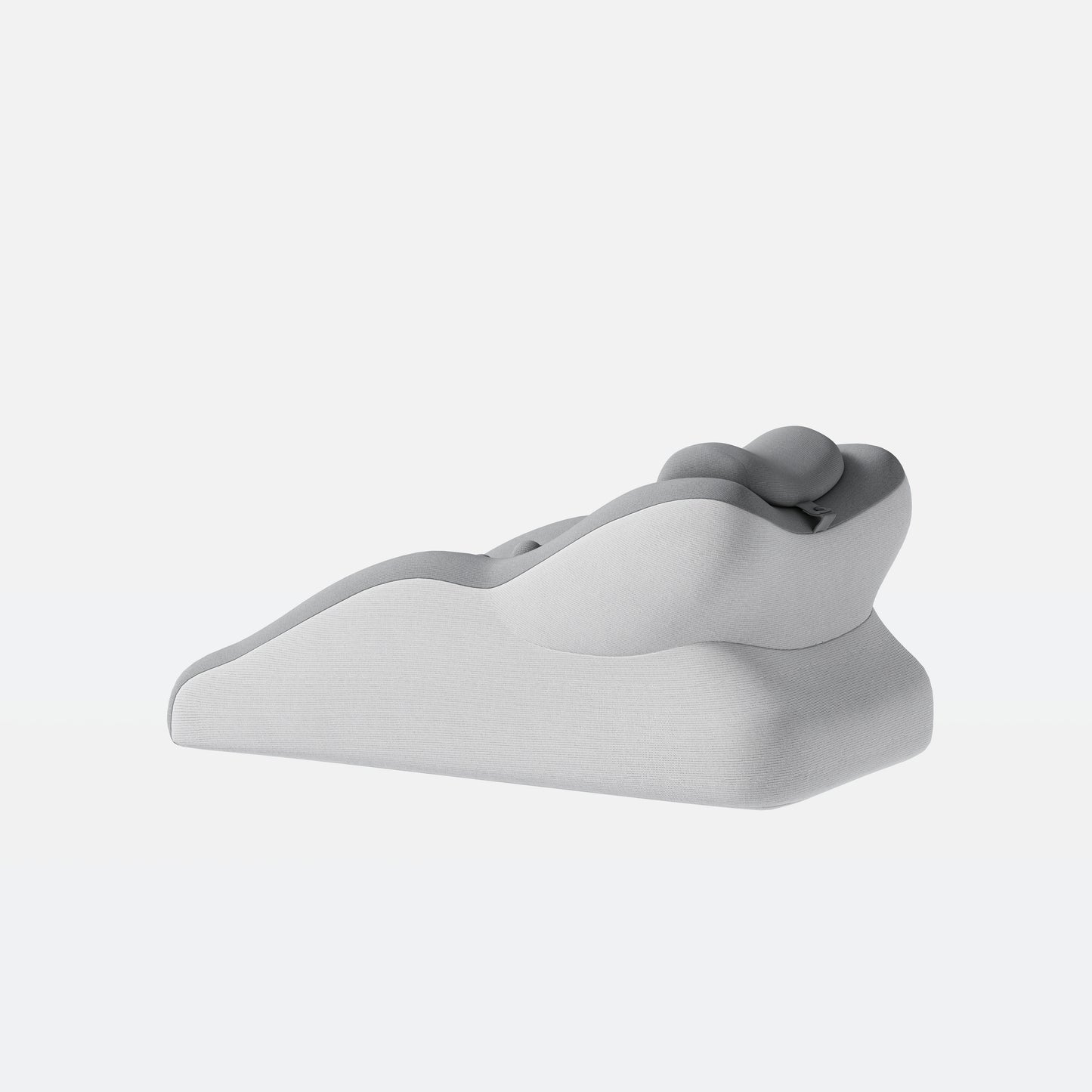 Ergonomic Memory Foam Support Pillow for Couples - Grey