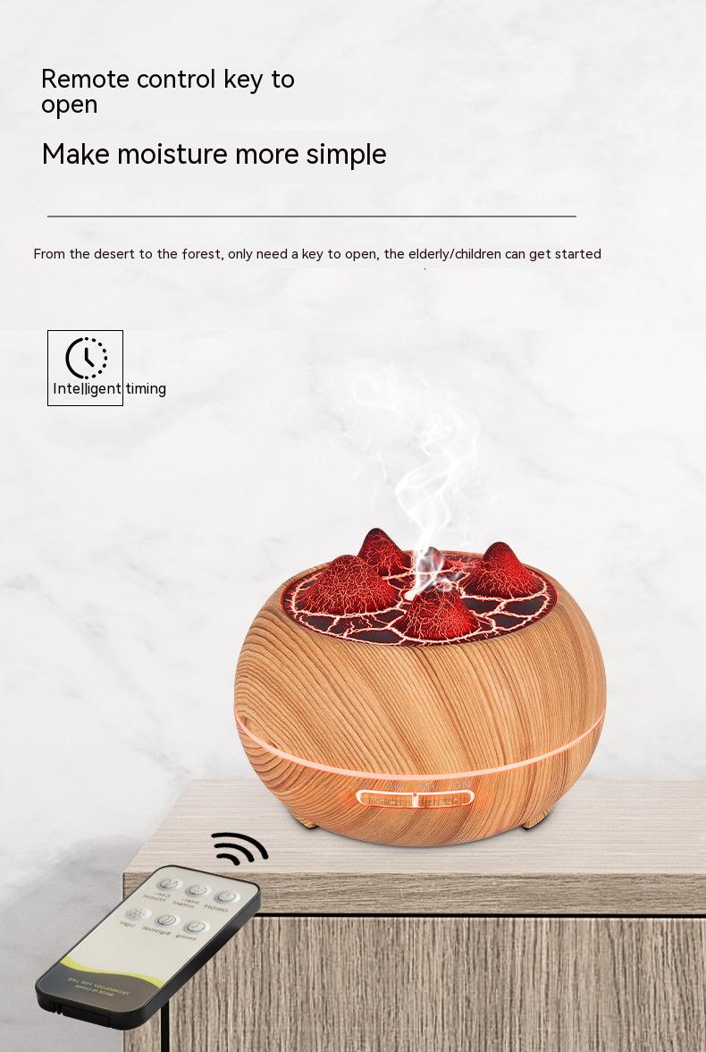 Wood Grain Humidifier with Aromatherapy and Remote Control - USB Powered