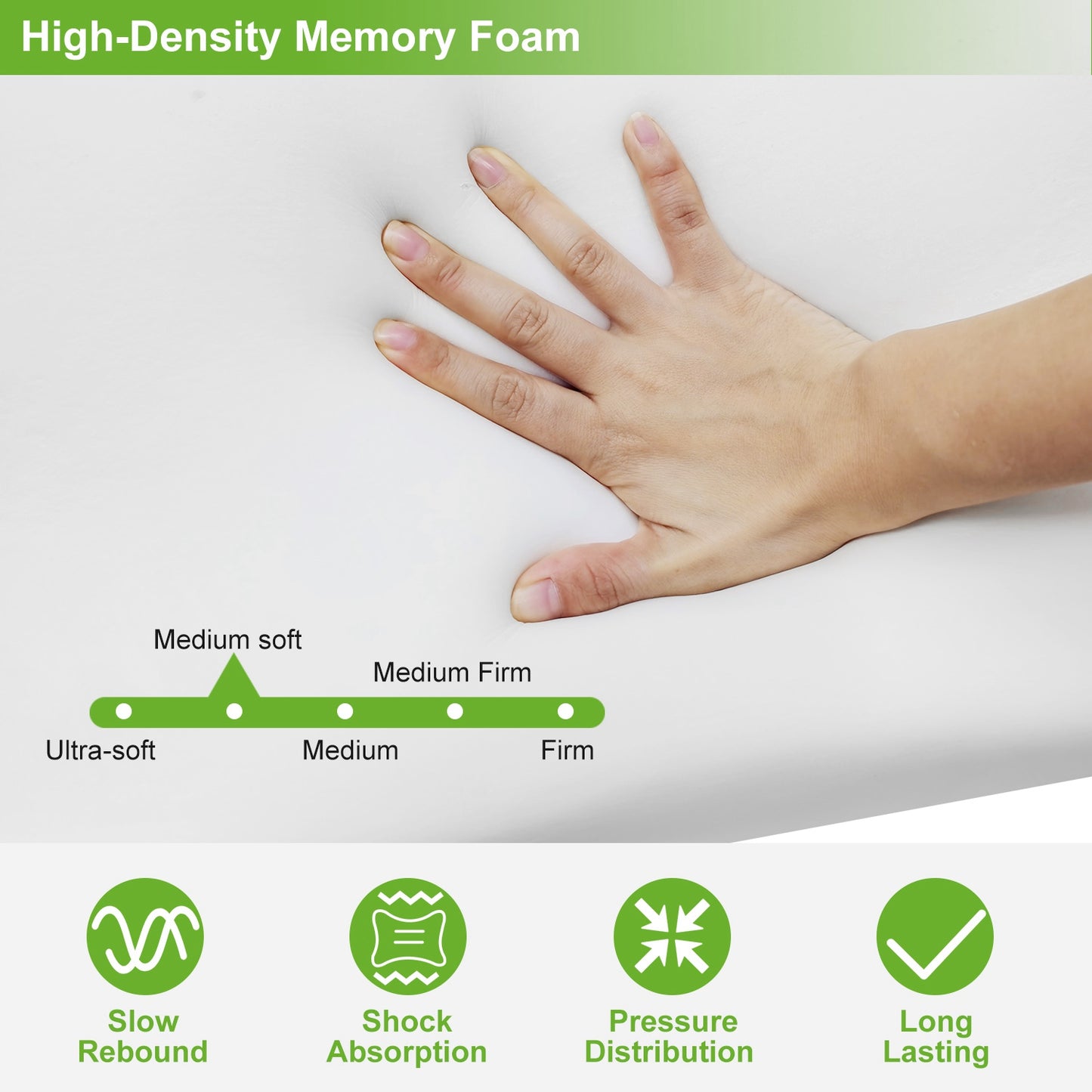 Bamboo Memory Foam Neck Support Pillow - Ergonomic Design