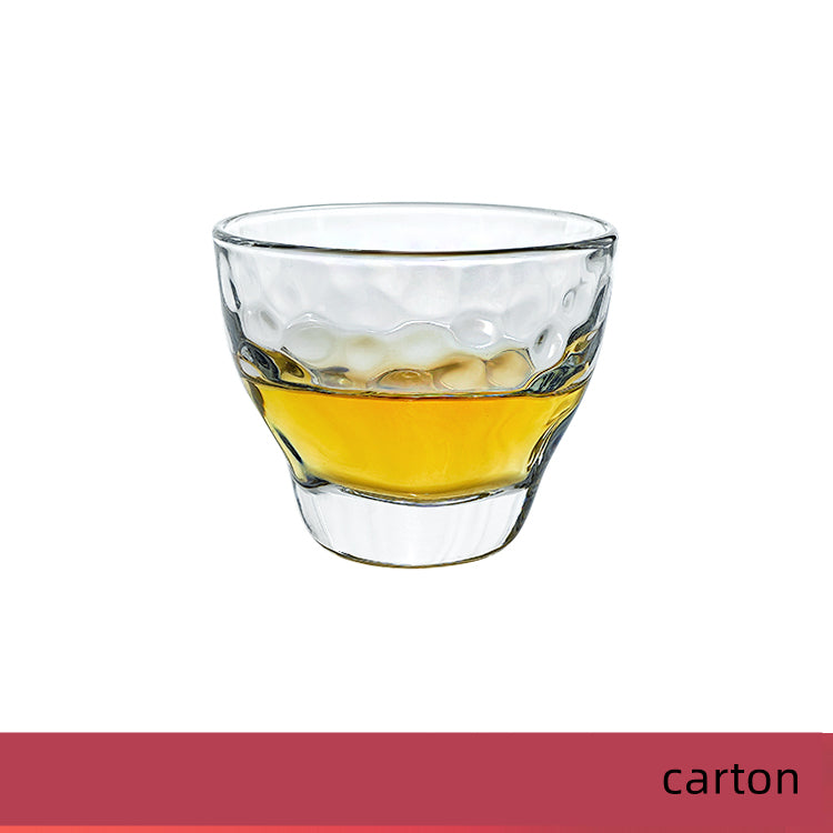 Hammer Pattern Small Wine Cup Set - Japanese Tea Drinkware with Wooden Box
