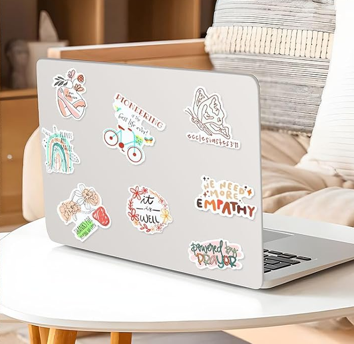 100 PCS Inspirational Bible Verse Stickers - Boho Christian Decor