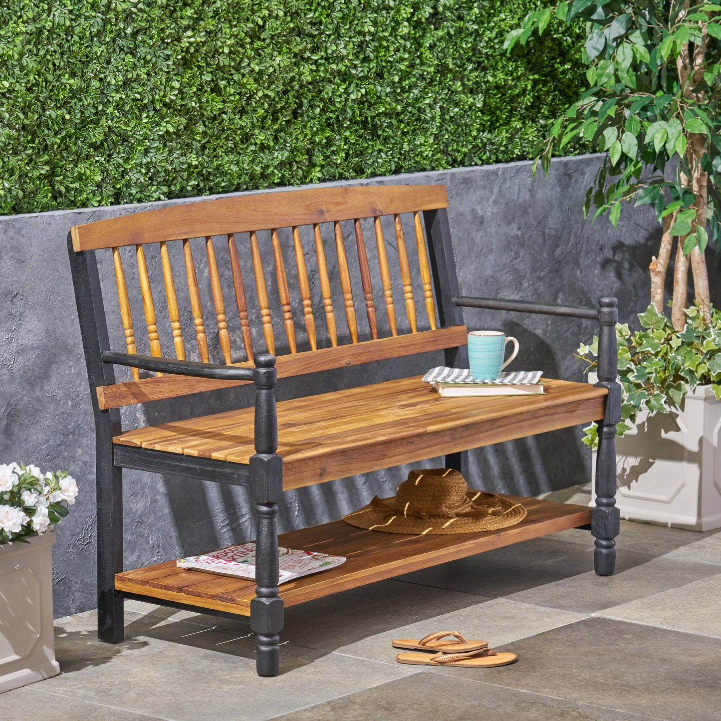 Imperial Bench - Teak PU Furniture, 51" x 23" x 36"