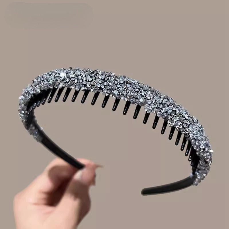 Non-Slip Tooth Headband - Decorative Rhinestone Hair Accessory for Women