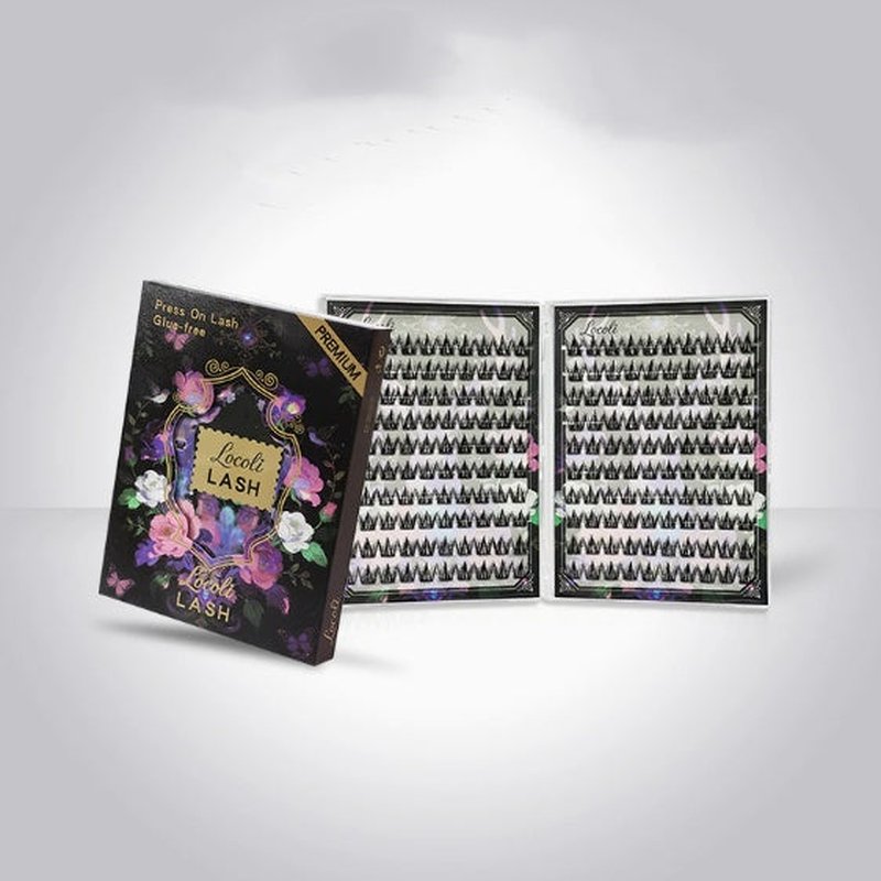 Self-Adhesive False Eyelashes 200 Clusters Black Tipped - Multiple Styles