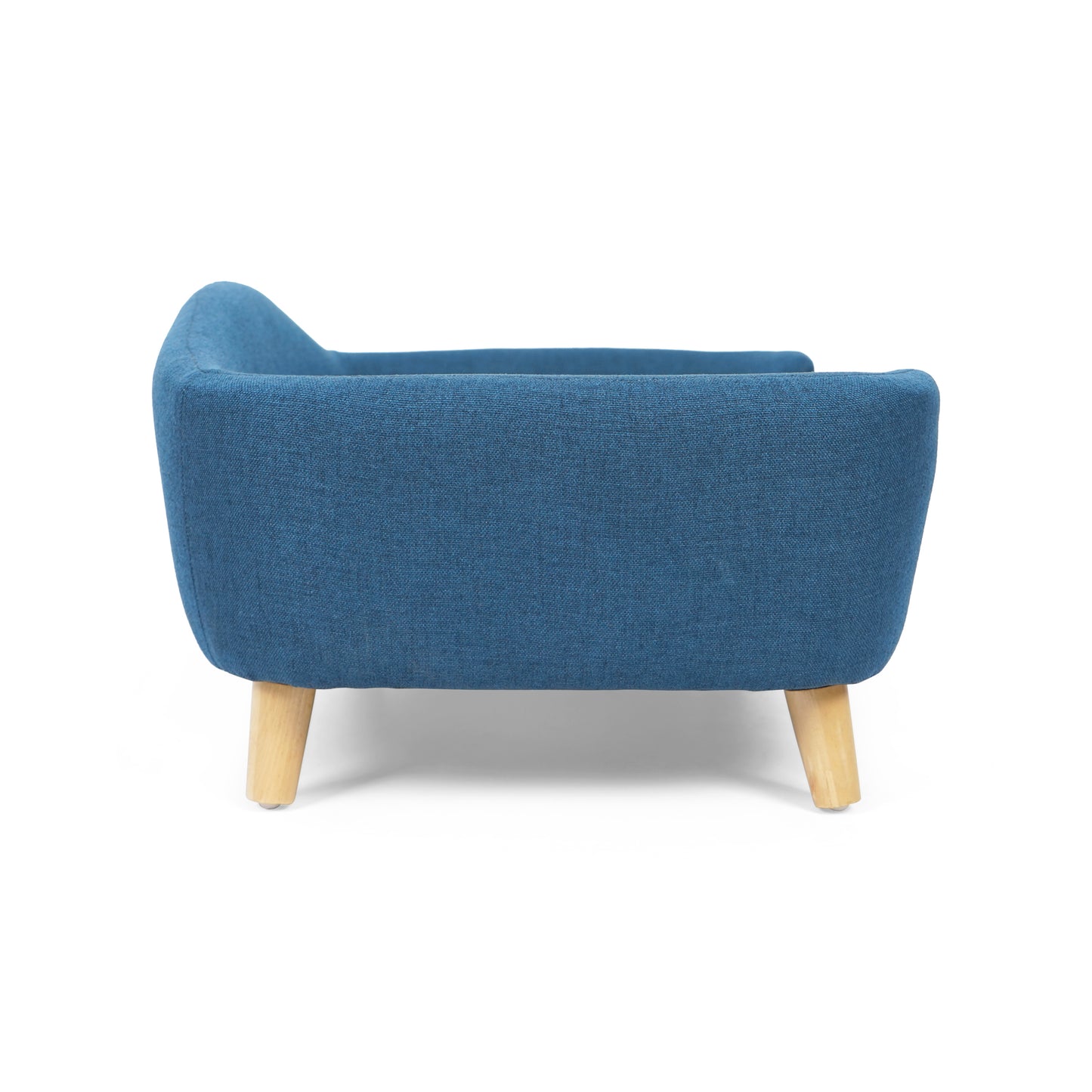 Small Dog Elevated Bed Frame with Fabric Cushion & Rubber Wood Legs