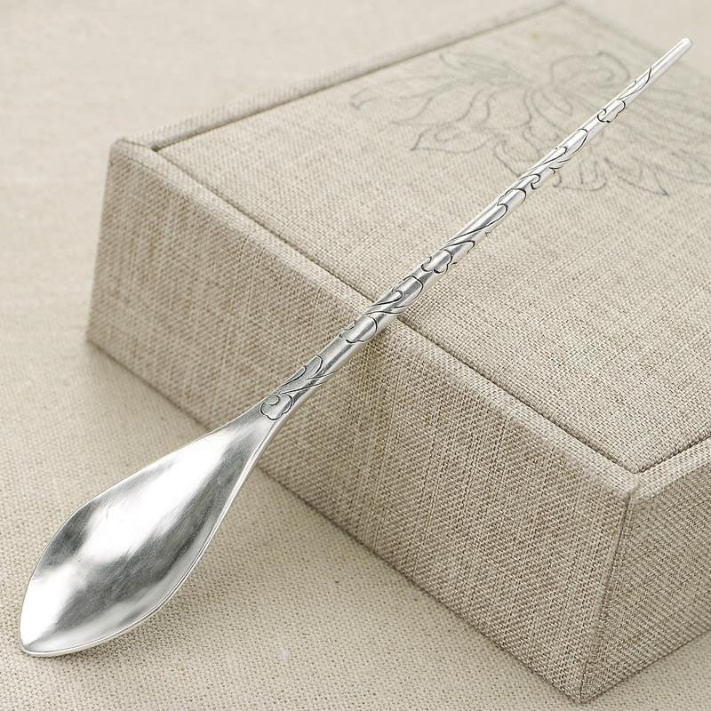 S925 Silver Floral Hairpin - Elegant Court Style