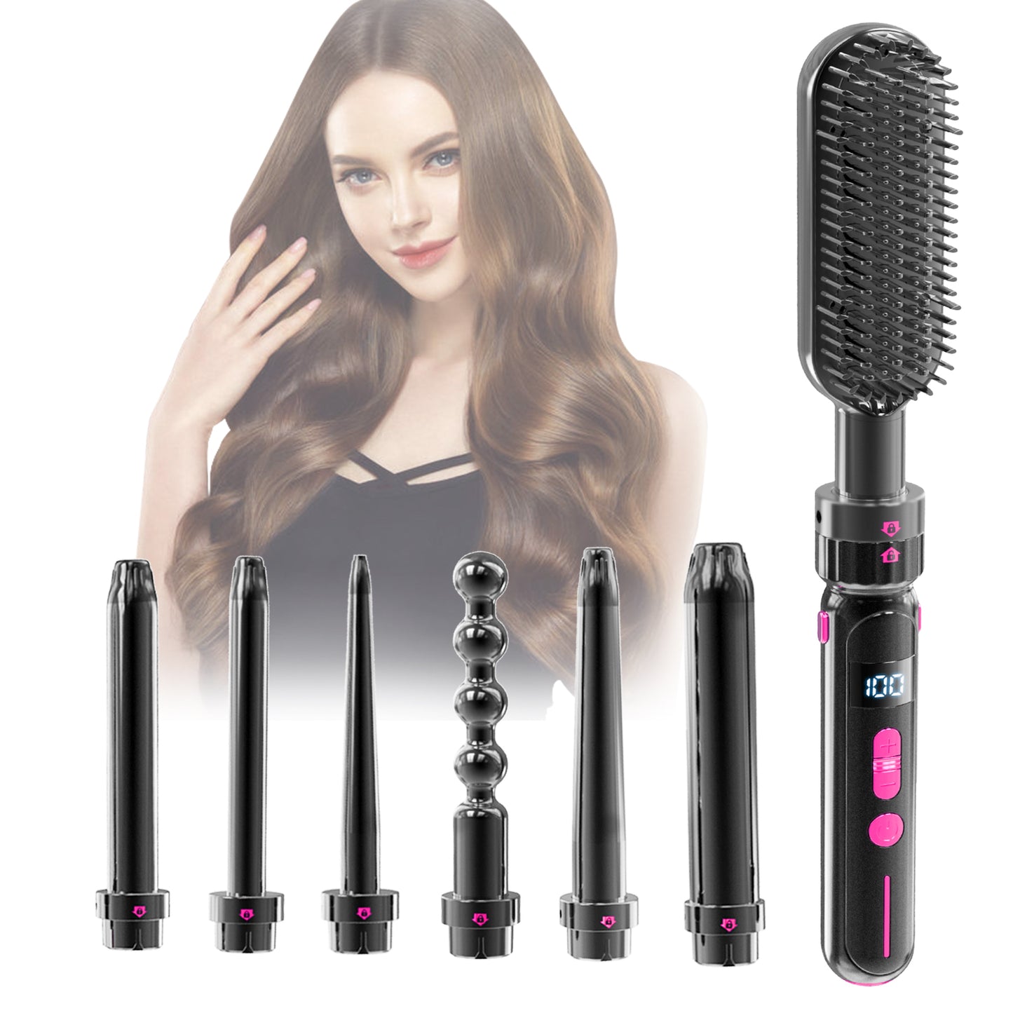 Ceramic 2-in-1 Curling and Straightening Iron with PTC Fast Heating