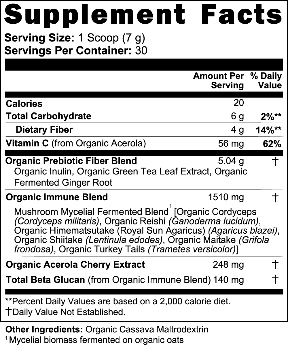 Fermented Mushroom Blend Supplement for Immune & Gut Health Support