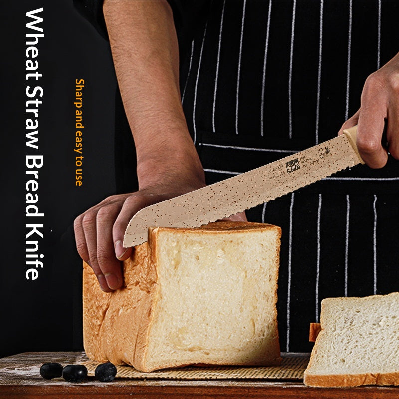 20cm Serrated Bread Knife with Black Handle - Kitchen & Dining Tool