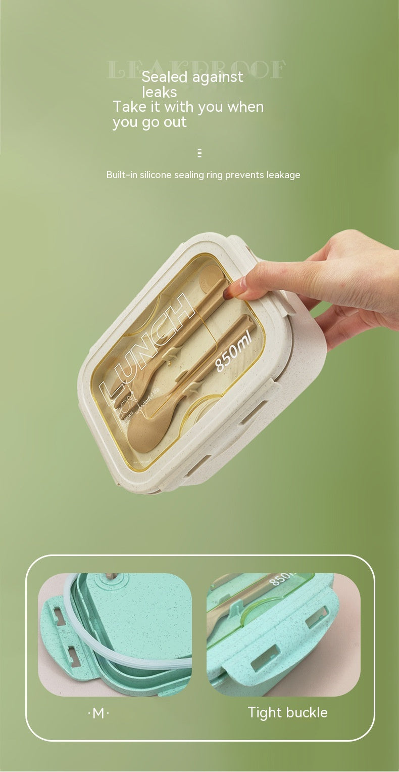 Wheat Straw Insulated Lunch Box - Eco-Friendly Student Food Container