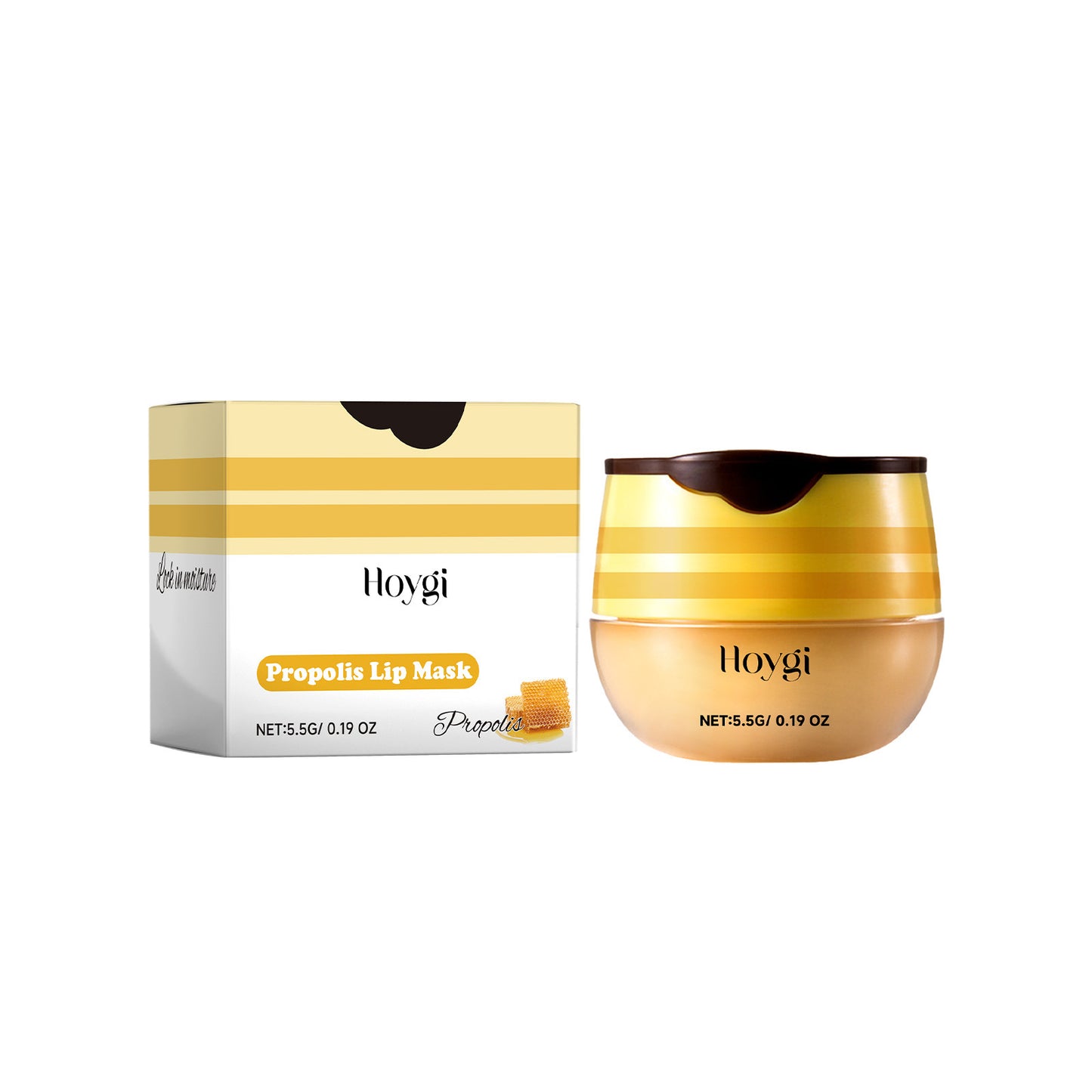 Propolis Lip Mask for Dry Lips - Moisturizing Lip Treatment & Repair Balm