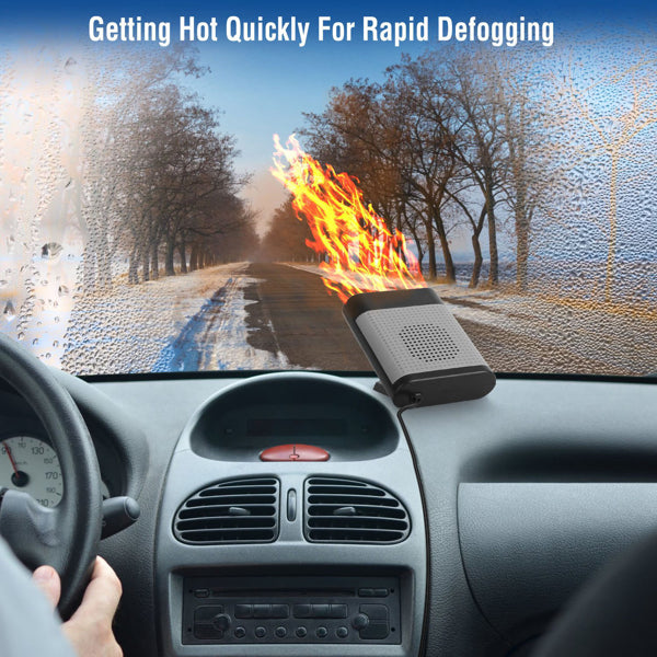 24V Car Truck Heater - 200W Fast Heating, 360° Adjustable Defroster