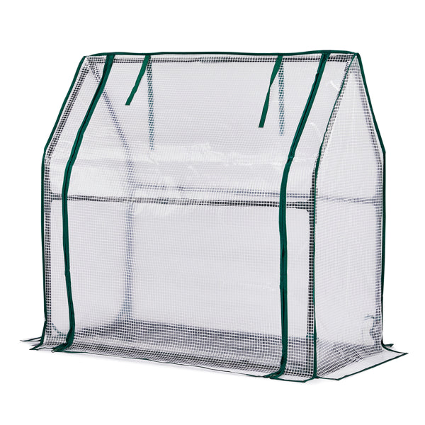 Mini Greenhouse with PE Cover - Indoor/Outdoor Plant Care 36x18x33in