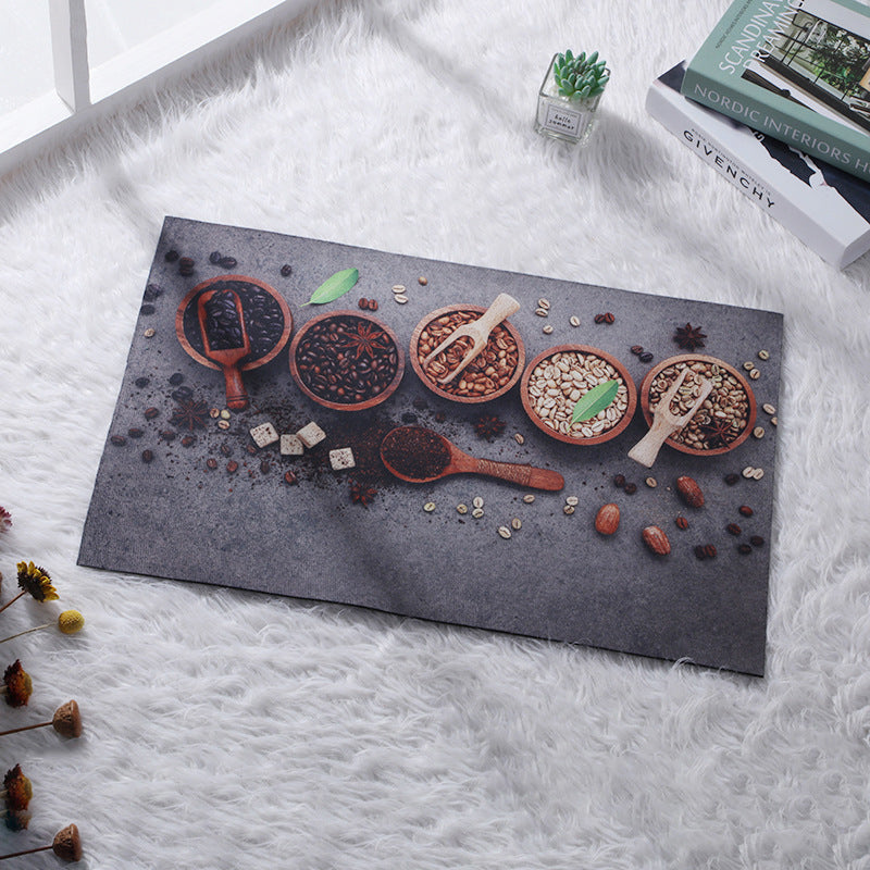 Cartoon Printed Absorbent Floor Mat - Short Plush Home Bathroom Decor 60x40cm