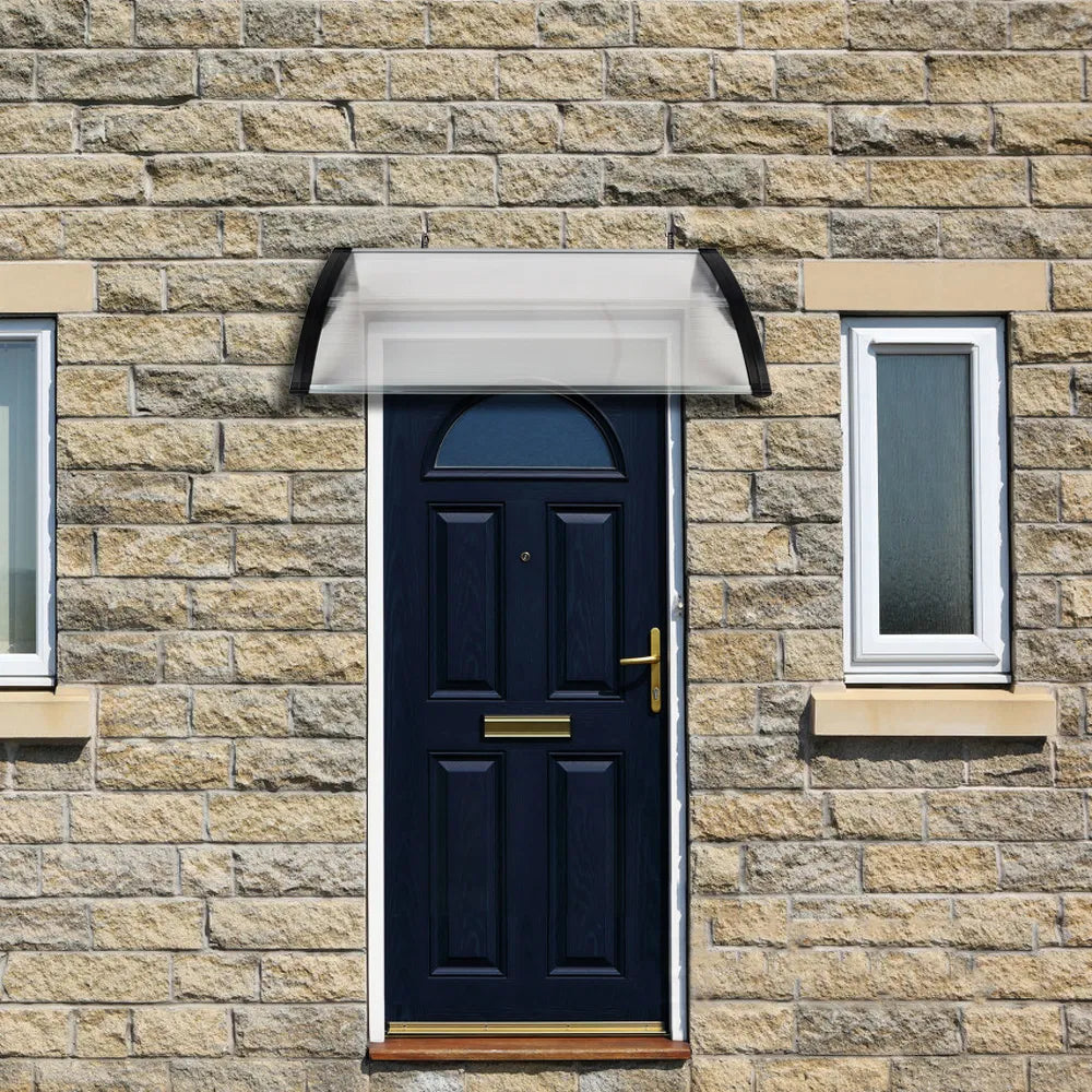 Eaves Canopy Rain Cover for Doors & Windows - Black Bracket