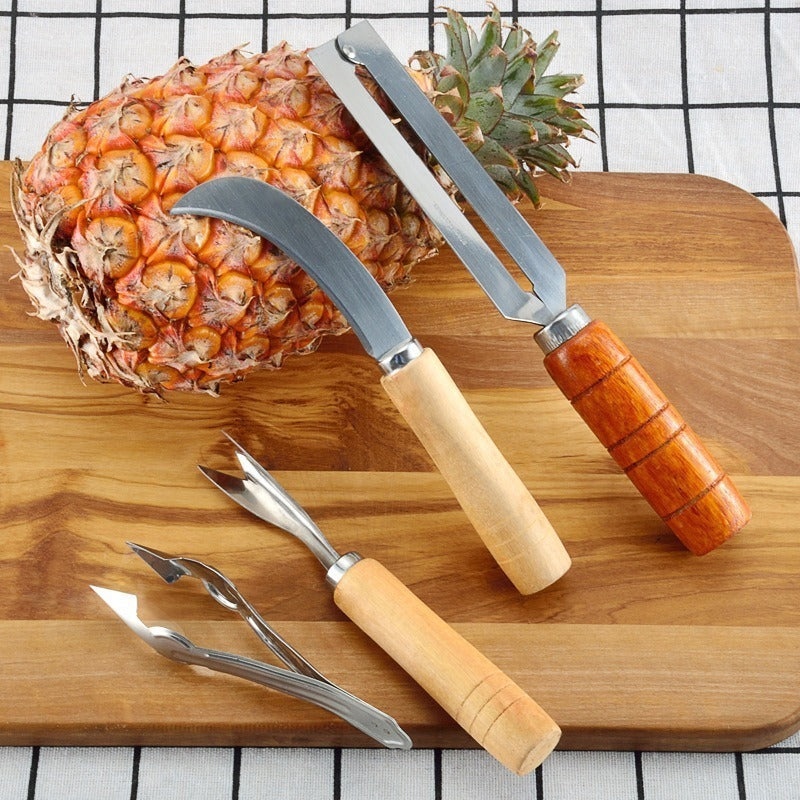 Pineapple Kitchen Knife Set - Stainless Steel 4-Piece Household Tool Kit