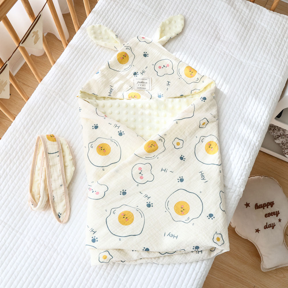 Newborn Swaddle Blanket for Baby Delivery Room Spring Summer Unlined 350g Cotton