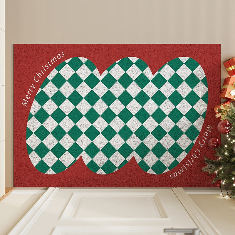 Christmas Door Mat - Mud Earth Removing Decorative Entrance Rug