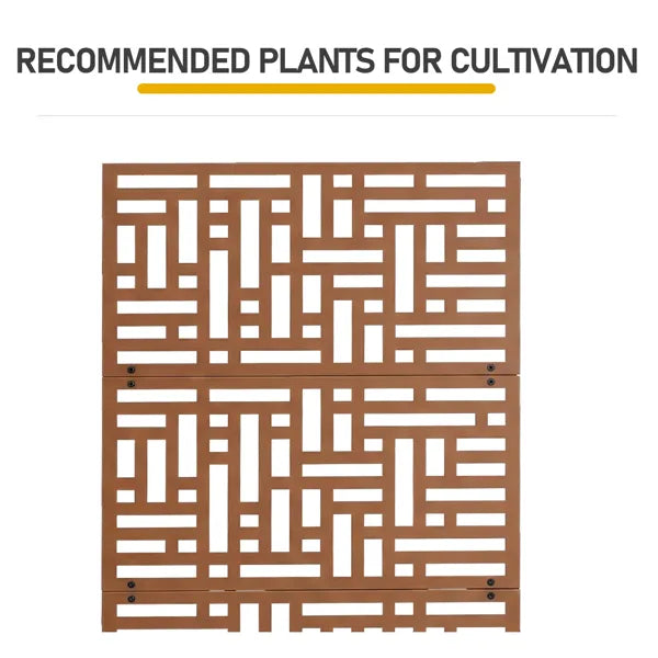 Metal Garden Bed with Trellis for Climbing Plants - 70 Inch