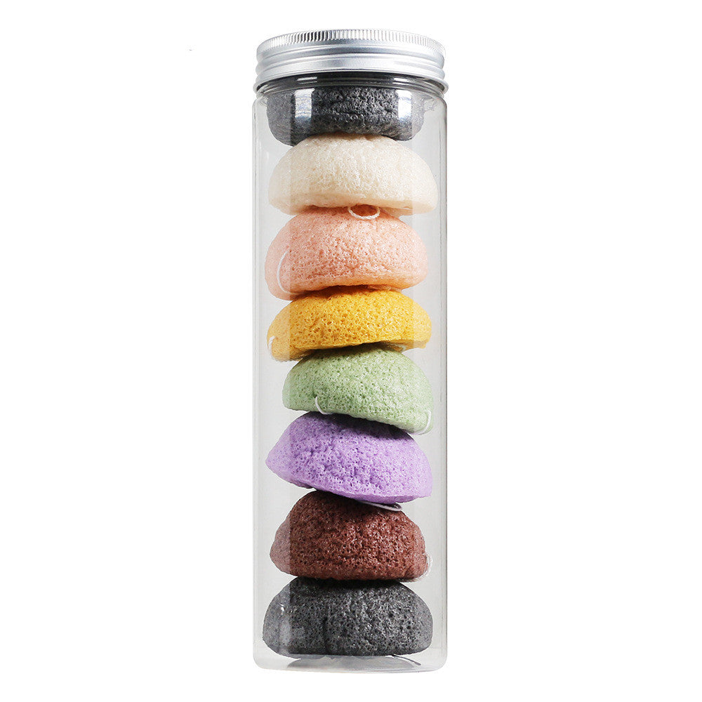 Eco-Friendly Konjac Facial Cleansing Puff - Round & Aloe Green Variants