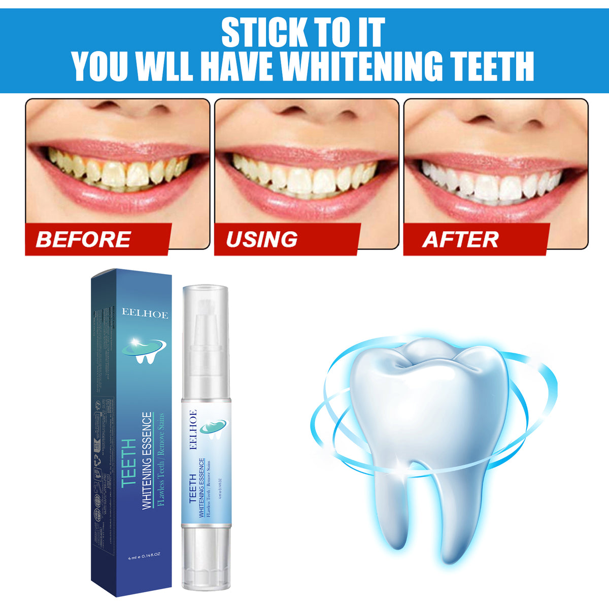 Teeth Cleaning Pen - 4ml Whitening Applicator