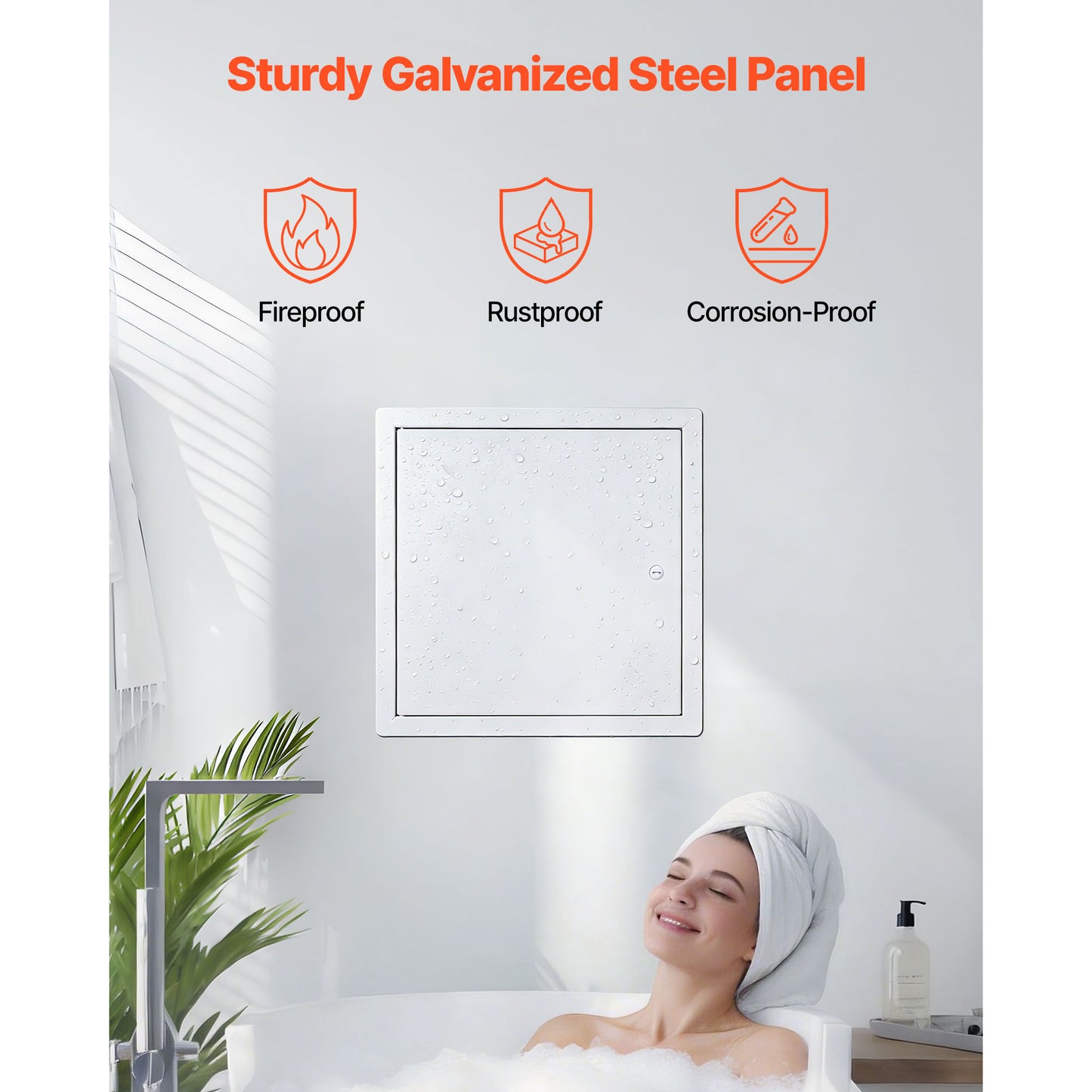 Galvanized Steel Access Panel for Drywall 13.3x13.3in - Easy Install Hinged Service Door